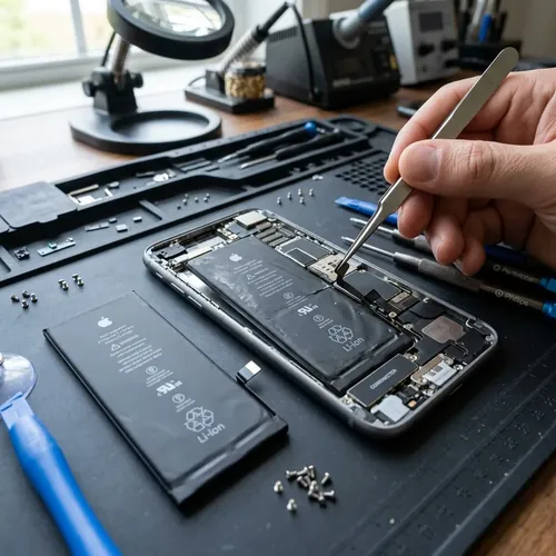 งานซ่อมเปลี่ยนแบตเตอรี่มือถือและ iPhone
